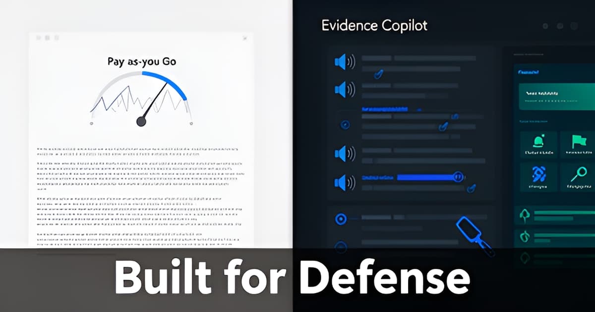 A modern illustration comparing general-purpose transcription services with a specialized legal evidence transcription workspace.